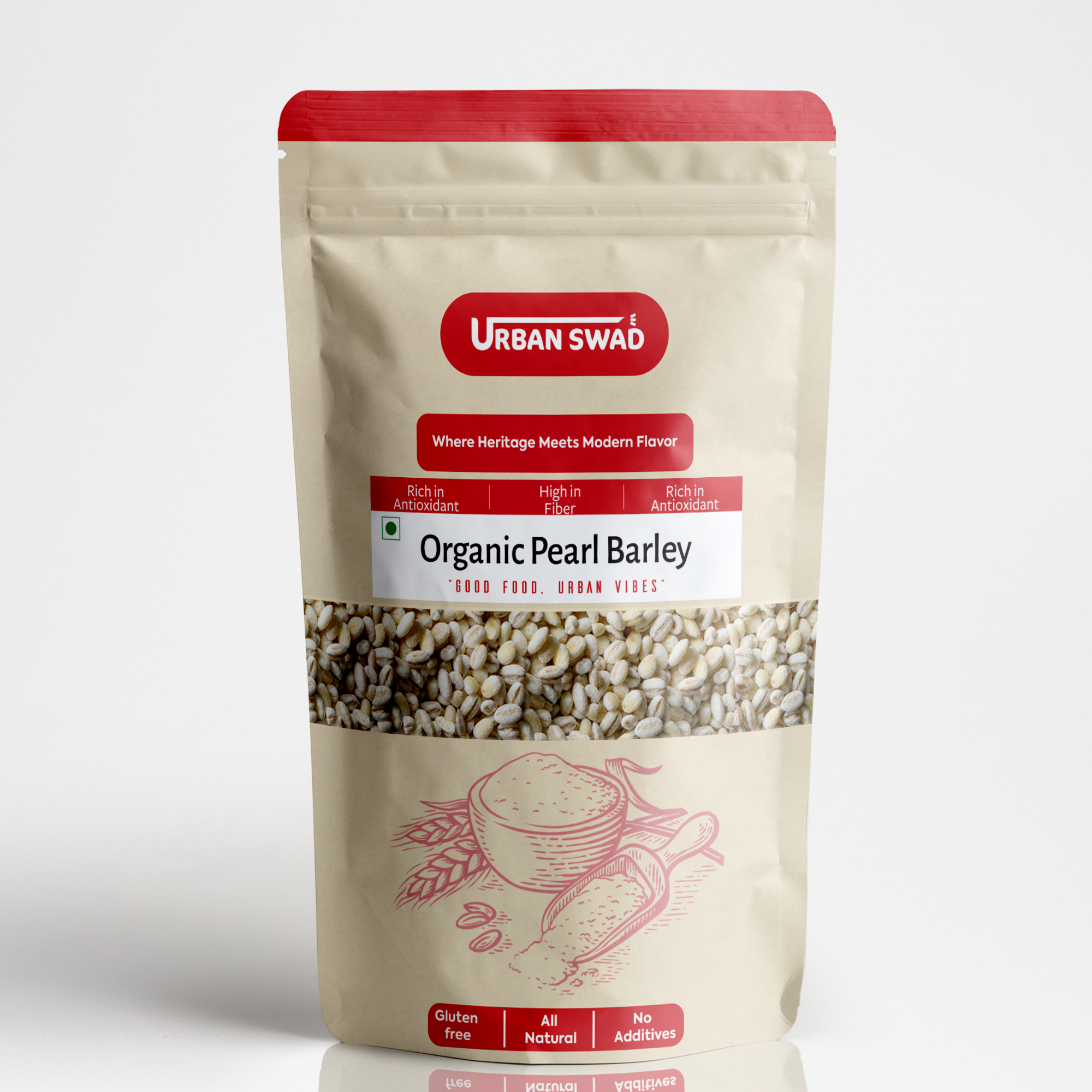 Urban Swad  Whole Pearl Barley 800gm