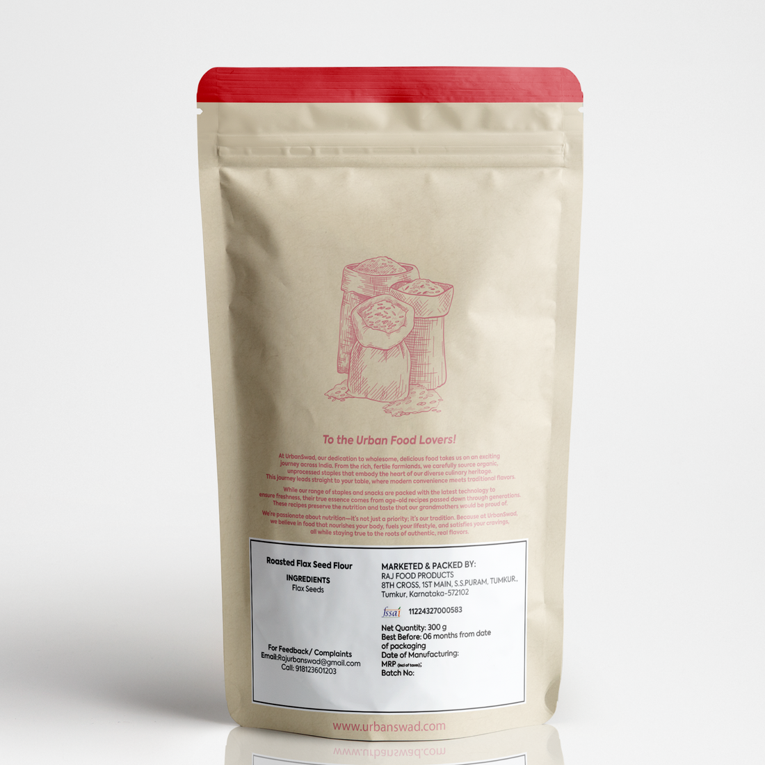 Urban Swad Roasted Flax Seed Flour