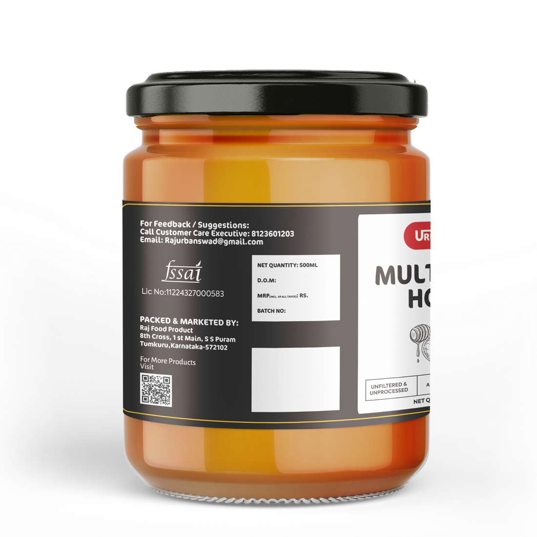 Urban swad Multiflora Honey 500ml